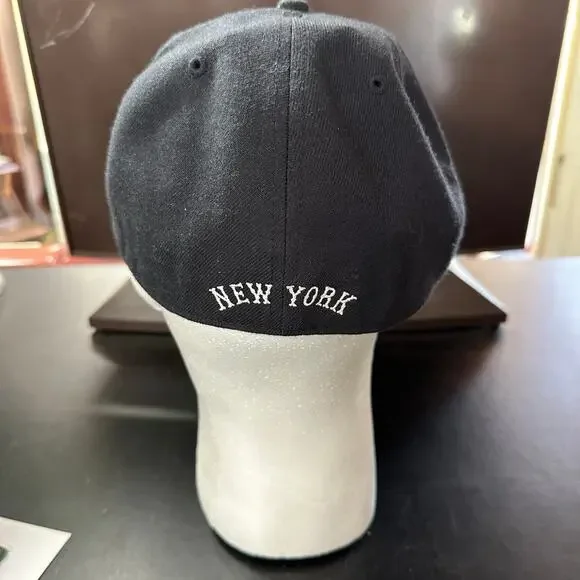 NWT Vintage New York Yankees Fitted Hat Size 7.5 MLB ‘47 “Sample” Black - Picture 4 of 8